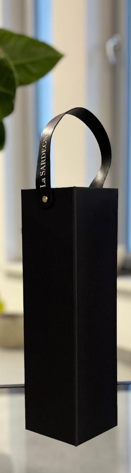 Opakowanie na butelkę Wina z rączką ze skóry