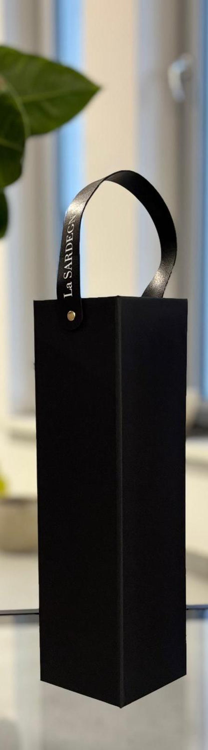 Opakowanie na butelkę Wina z rączką ze skóry